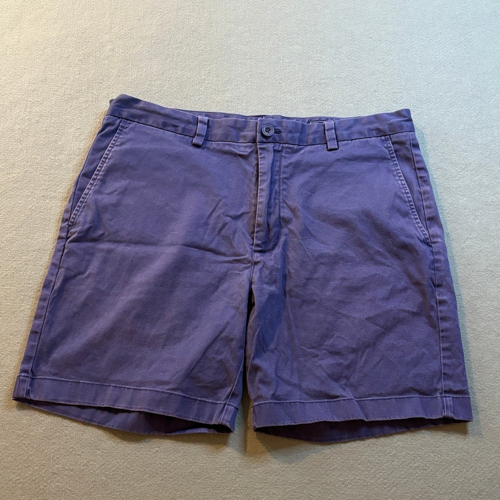 Vineyard Vines Mens 34 Chino Shorts Purple Cotton Stretch Breaker Preppy